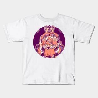 Peach Circle of Ornament Kids T-Shirt